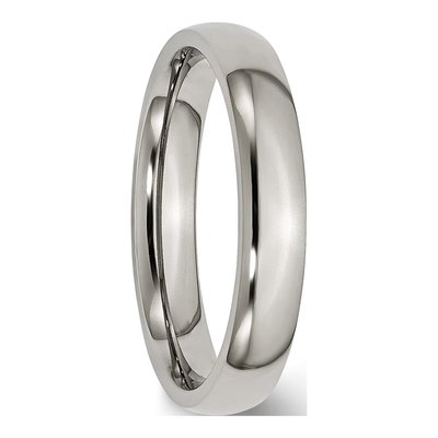 Titanium 4mm Half Round Comfort-Fit Wedding Band – view 6