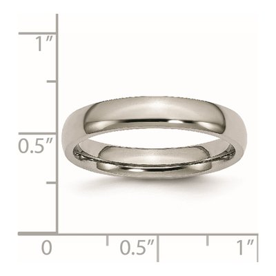 Titanium 4mm Half Round Comfort-Fit Wedding Band – view 8