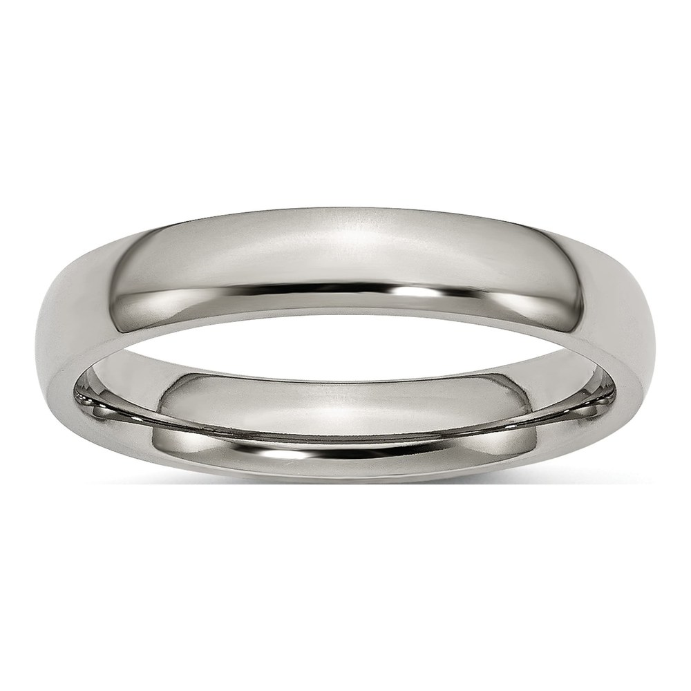 Titanium 4mm Half Round Comfort-Fit Wedding Band
