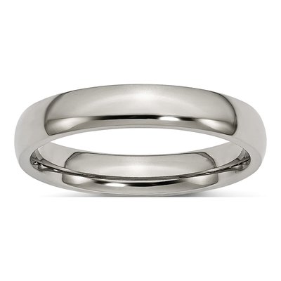 Titanium 4mm Half Round Comfort-Fit Wedding Band