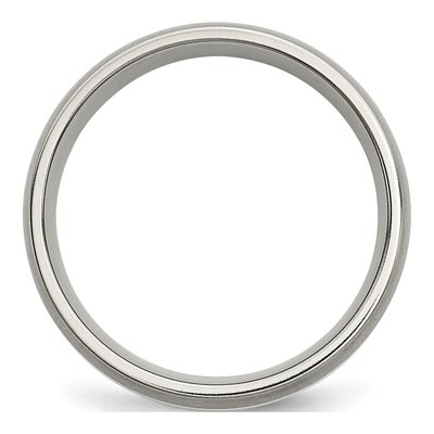 Titanium & Sterling Silver 6mm Inlay Wedding Band – view 4