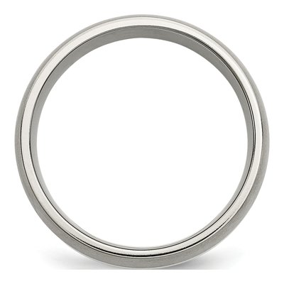 Titanium & Sterling Silver 8mm Inlay Wedding Band – view 4
