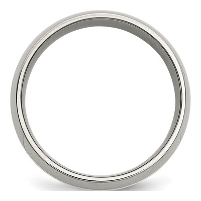 Titanium & Sterling Silver 8mm Inlay Wedding Band – view 4