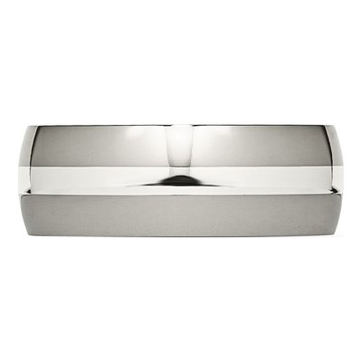 Titanium & Sterling Silver 8mm Inlay Wedding Band – view 5