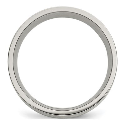 Titanium & 14K Gold 8mm Inlay Wedding Band – view 2