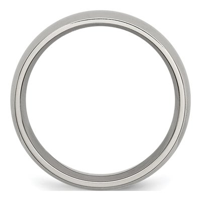 Titanium 7mm Half Round Comfort-Fit Wedding Band – view 4
