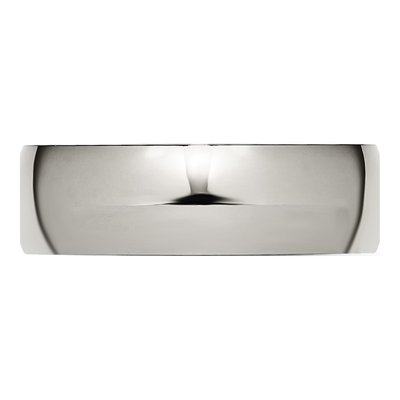 Titanium 7mm Half Round Comfort-Fit Wedding Band – view 5
