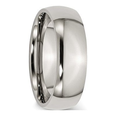 Titanium 7mm Half Round Comfort-Fit Wedding Band – view 6