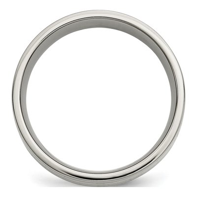 Titanium & 14K Gold 8mm Flat Wedding Band – view 4