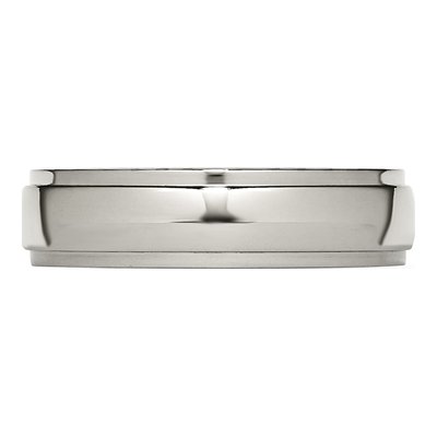 Titanium 6mm Ridged Edge Wedding Band – view 4
