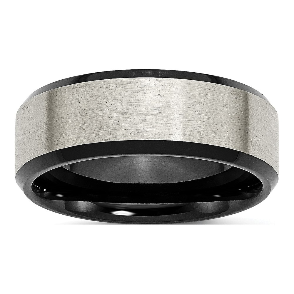 Black Titanium 8mm Comfort-Fit Wedding Band