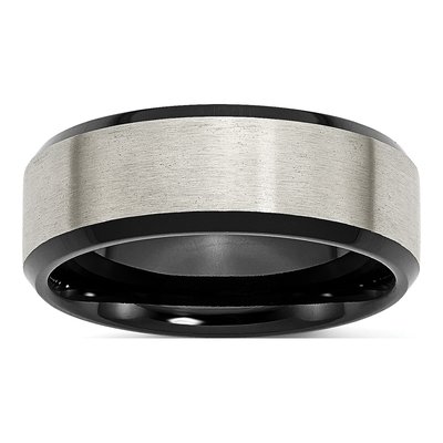 Black Titanium 8mm Comfort-Fit Wedding Band