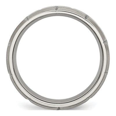 Titanium 6mm Beveled Edge Wedding Band – view 3