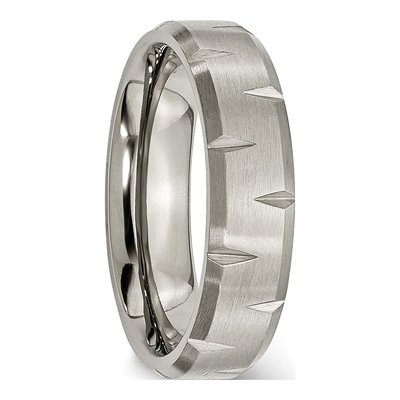 Titanium 6mm Beveled Edge Wedding Band – view 5