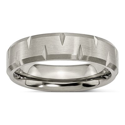 Titanium 6mm Beveled Edge Wedding Band