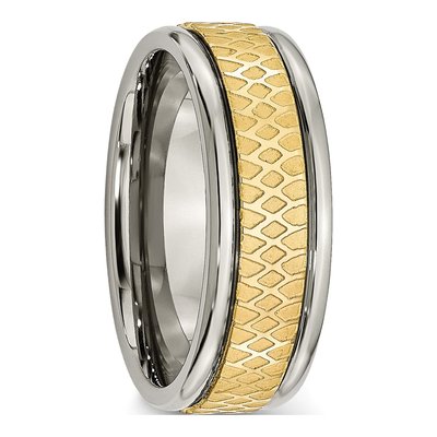 Titanium 8mm IP Wedding Band – view 5