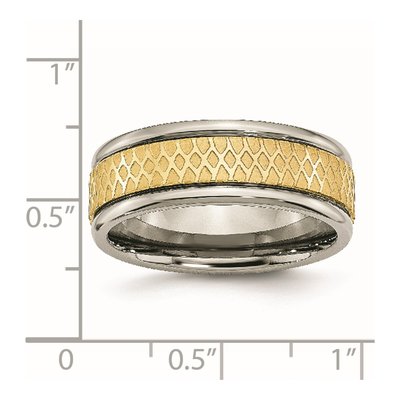 Titanium 8mm IP Wedding Band – view 7
