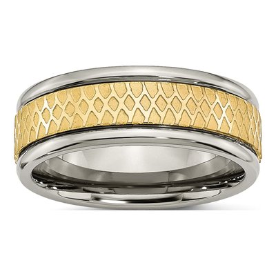 Titanium 8mm IP Wedding Band