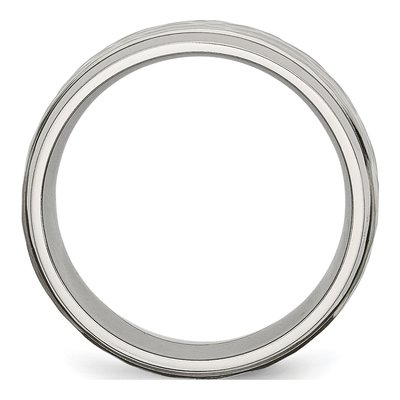 Titanium 8mm Hammered Comfort-Fit Wedding Band – view 4