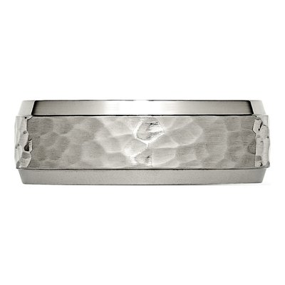 Titanium 8mm Hammered Comfort-Fit Wedding Band – view 6