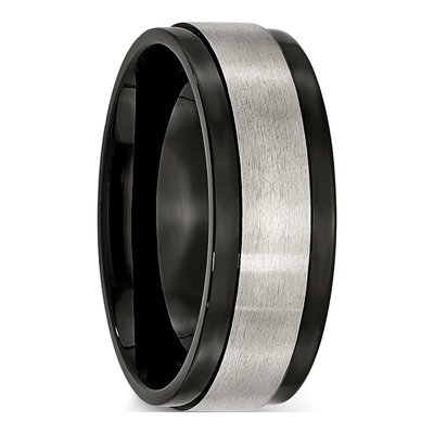 Black Titanium 8mm Comfort-Fit Wedding Band – view 6