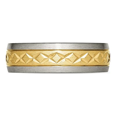 Titanium 7mm Design Wedding Band – view 4