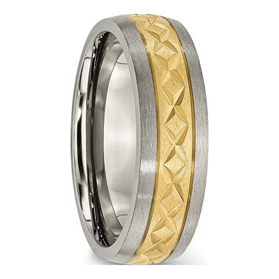 Titanium 7mm Design Wedding Band – view 5