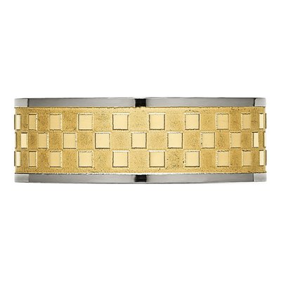 Titanium 8mm IP Checkered Wedding Band – view 4