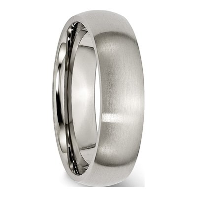 Titanium 6mm Half Round Comfort-Fit Wedding Band – view 5