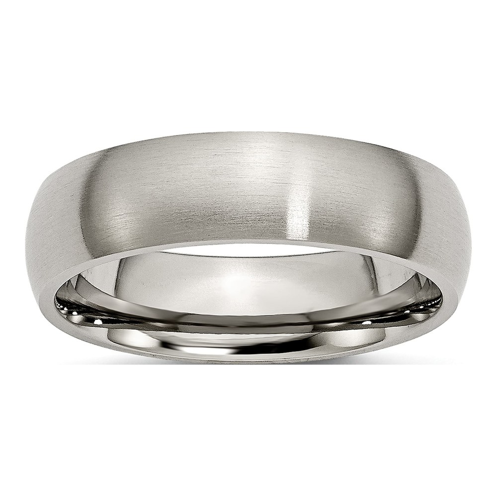 Titanium 6mm Half Round Comfort-Fit Wedding Band
