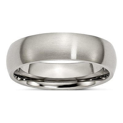 Titanium 6mm Half Round Comfort-Fit Wedding Band