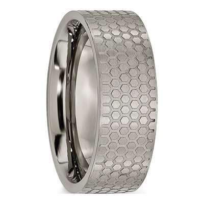 Titanium 8mm Flat Wedding Band – view 5