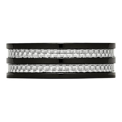 Black Titanium 8mm Black Wedding Band – view 5