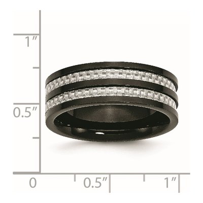 Black Titanium 8mm Black Wedding Band – view 8