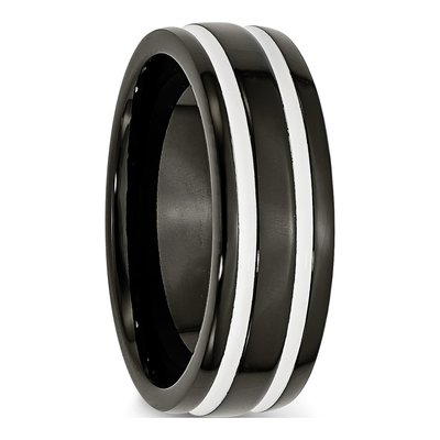 Black Titanium 8mm Wedding Band – view 5