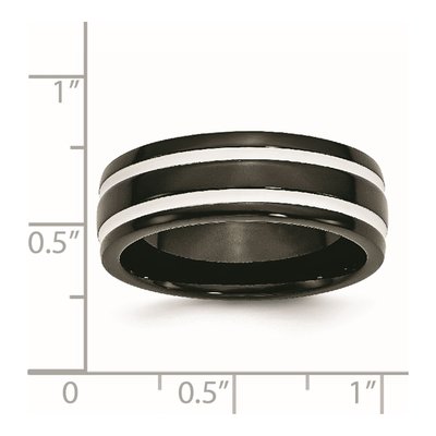 Black Titanium 8mm Wedding Band – view 7