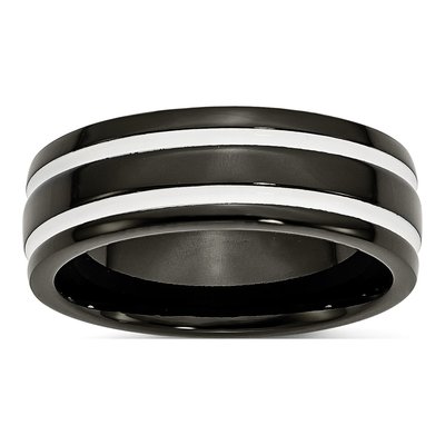 Black Titanium 8mm Wedding Band