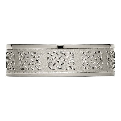Titanium 7mm Center Wedding Band – view 4