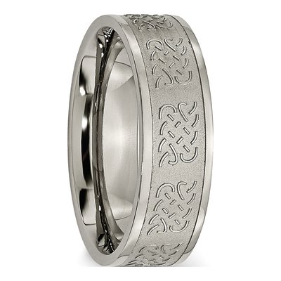 Titanium 7mm Center Wedding Band – view 5