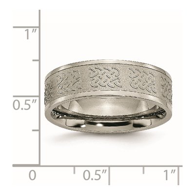 Titanium 7mm Center Wedding Band – view 7