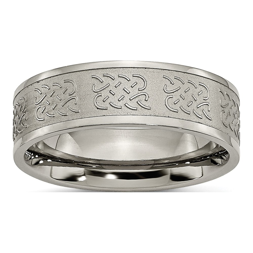 Titanium 7mm Center Wedding Band