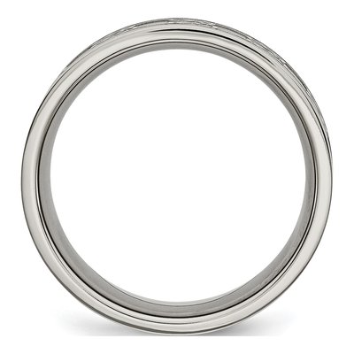 Titanium 8mm Scroll Wedding Band – view 3