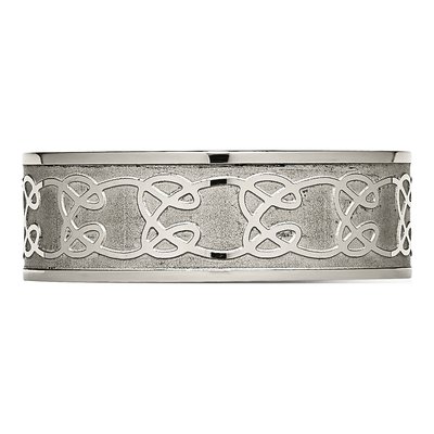 Titanium 8mm Scroll Wedding Band – view 4