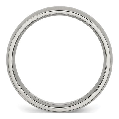 Titanium 8mm Half Round Wedding Band – view 3