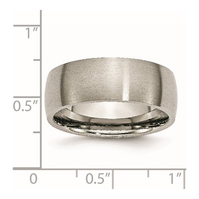 Titanium 8mm Half Round Wedding Band – view 7