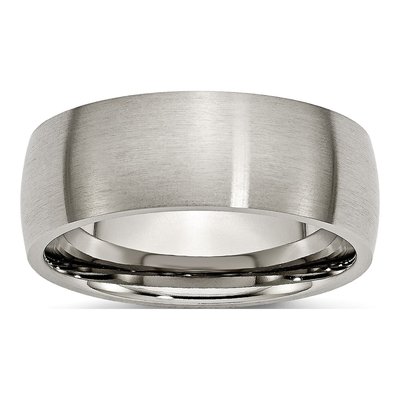 Titanium 8mm Half Round Wedding Band