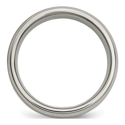 Titanium 1/20 ct tw Diamond Center Wedding Band – view 4
