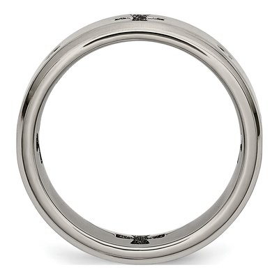 Titanium 1/20 ct tw Diamond Cross Cut-Out Wedding Band – view 4