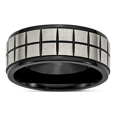 Black Titanium 9mm Wedding Band