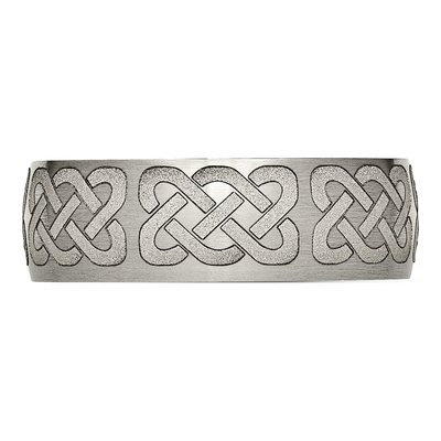 Titanium 8mm Celtic Wedding Band – view 5